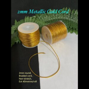 2mm Metallic Gold Cord (est 40metres)