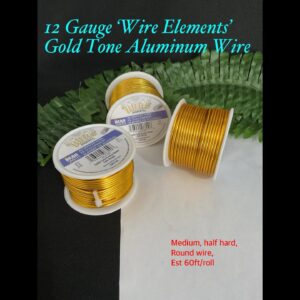 12gauge ‘Wire Elements’ Gold tone Aluminum wire (est 60ft)