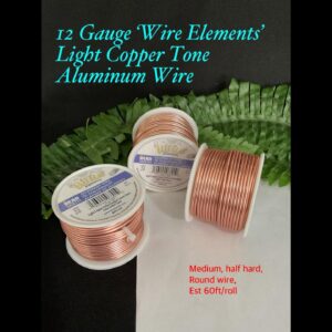 12gauge ‘Wire Elements’ Light Gold tone Aluminum wire (est 60ft)